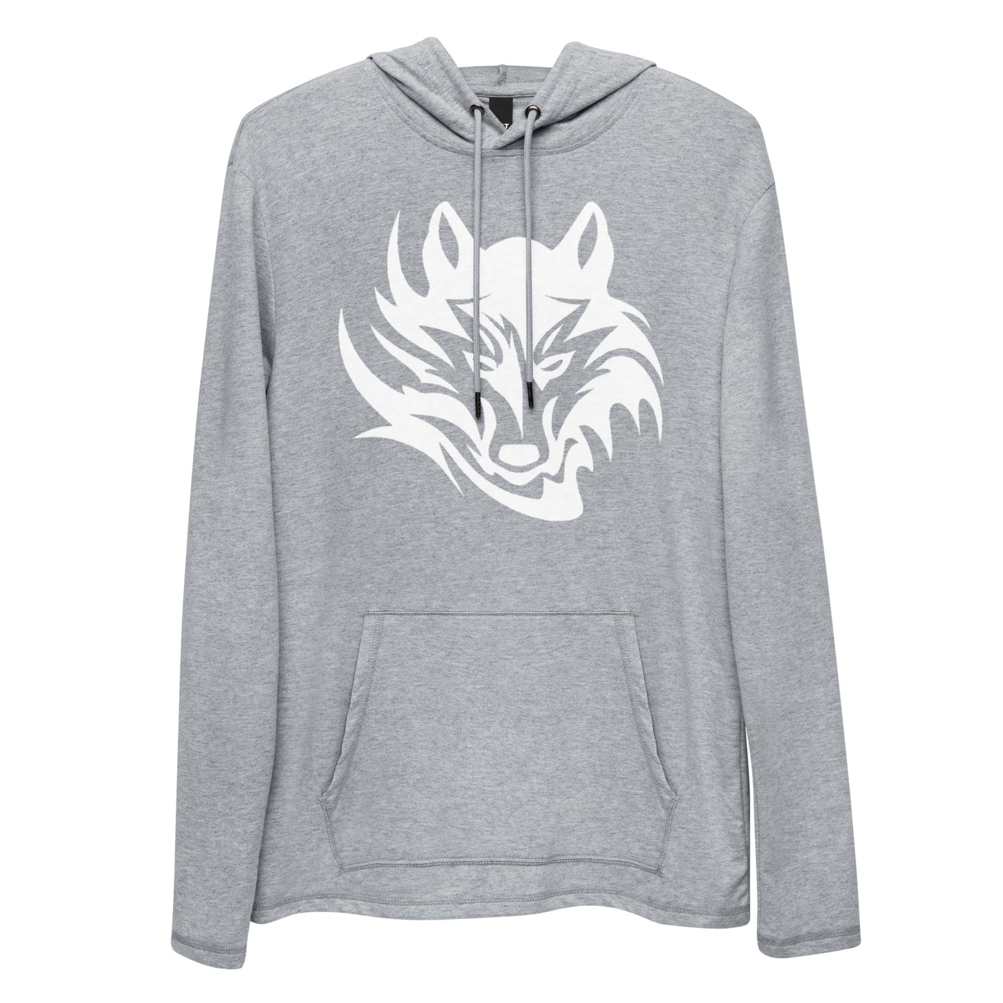 Unisex Lightweight Hoodie Tribal Wolf WH | Multiple Colors | District DT571