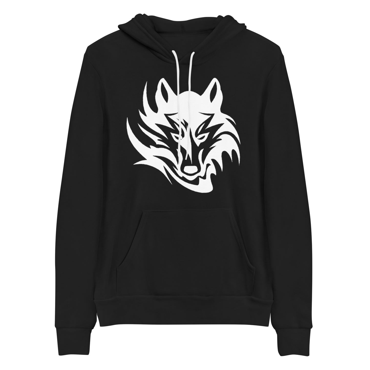 Unisex Hoodie Tribal Wolf WH | Multiple Colors | Bella + Canvas