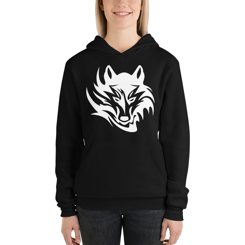 Unisex Hoodie Tribal Wolf WH | Multiple Colors | Bella + Canvas