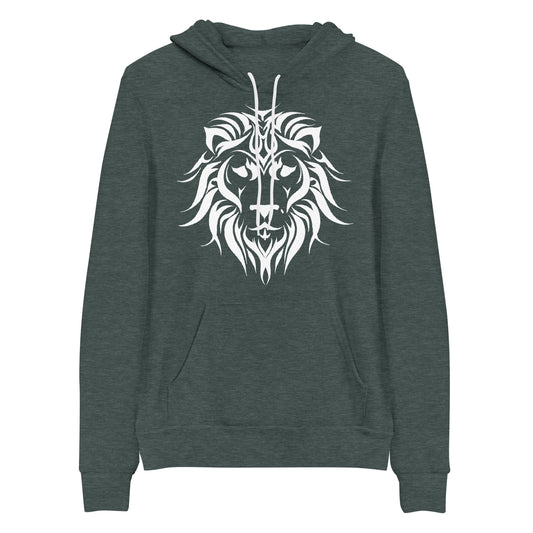 Unisex Hoodie Tribal Lion WH | Multiple Colors | Bella + Canvas